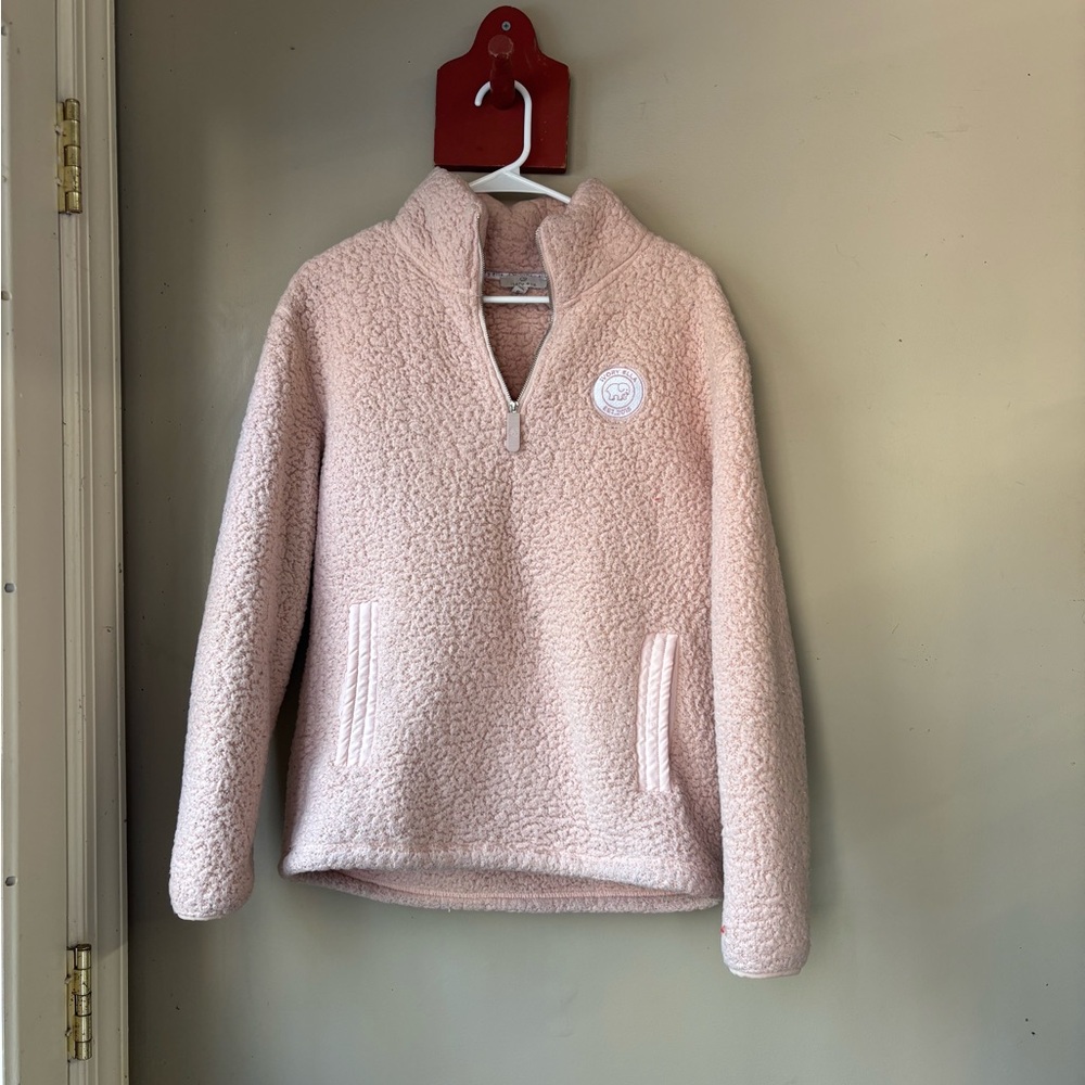 Ivory Ella Soft Pink Sherpa Pullover S